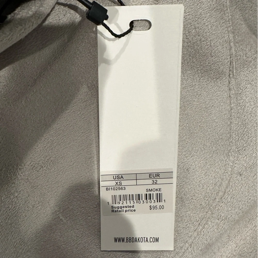 BB Dakota Teagan Reversible Faux Leather & Faux Suede Jacket NWT gray - Picture 3 of 6